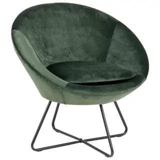 Produktfoto för ACT NORDIC Center loungestol - gr&ouml;n polyester och svart metall