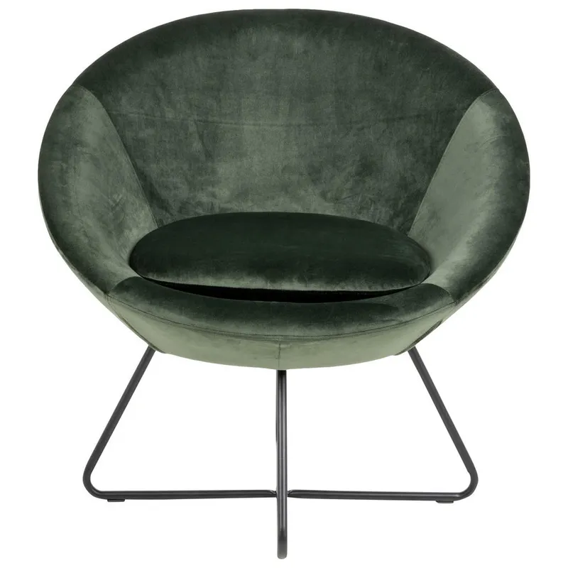 Bild 4 för ACT NORDIC Center loungestol - gr&ouml;n polyester och svart metall