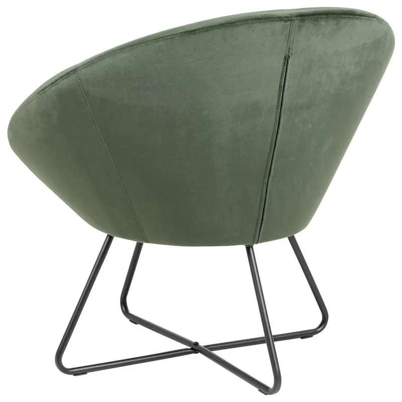 Bild 5 för ACT NORDIC Center loungestol - gr&ouml;n polyester och svart metall