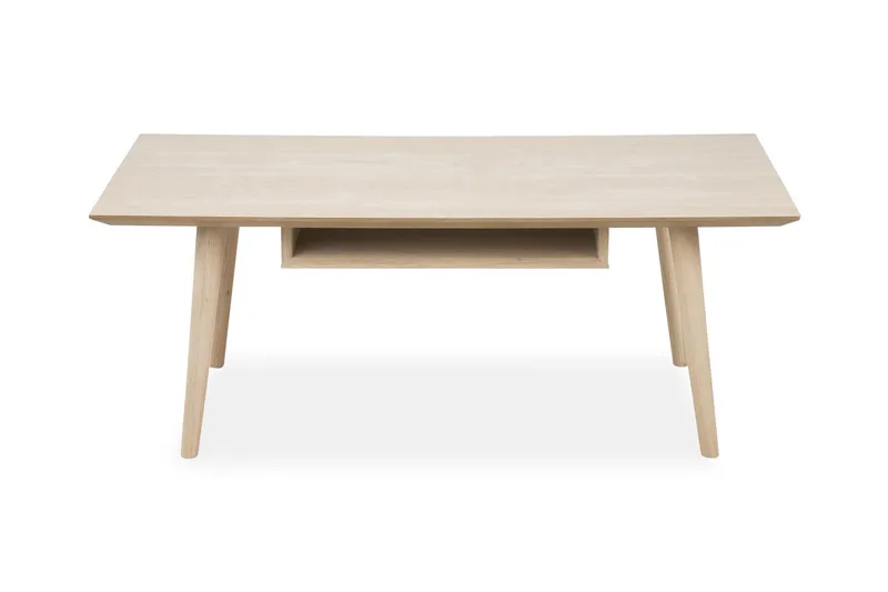 Bild 1 för ACT NORDIC Century Soffbord, med Hylla - Vitpigmenterad Ekfan&eacute;r och Ek (115 x 60 cm)