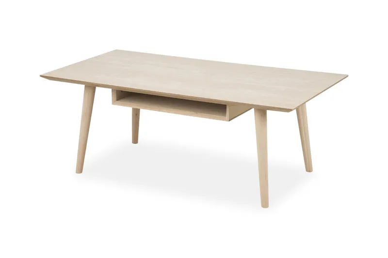 Bild 2 för ACT NORDIC Century Soffbord, med Hylla - Vitpigmenterad Ekfan&eacute;r och Ek (115 x 60 cm)