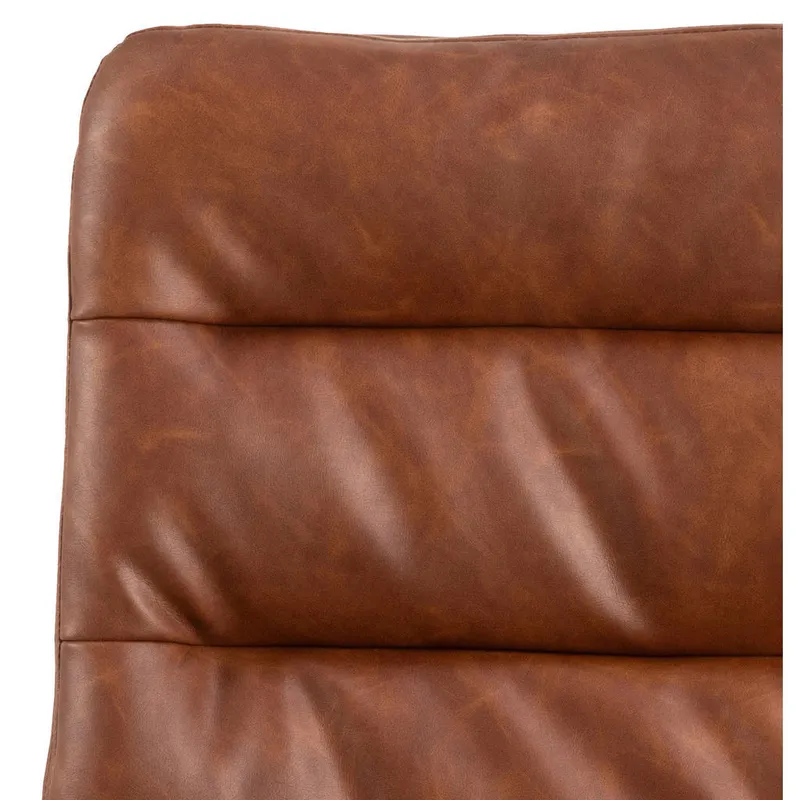 Bild 5 för ACT NORDIC Dean matstol, med snurrfunktion och s&ouml;mmar - cognac retro PU och svart st&aring;l