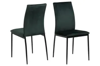 Produktfoto för ACT NORDIC Demina matstol - m&ouml;rkgr&ouml;n polyester och svart metall