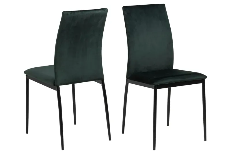 Bild 1 för ACT NORDIC Demina matstol - m&ouml;rkgr&ouml;n polyester och svart metall