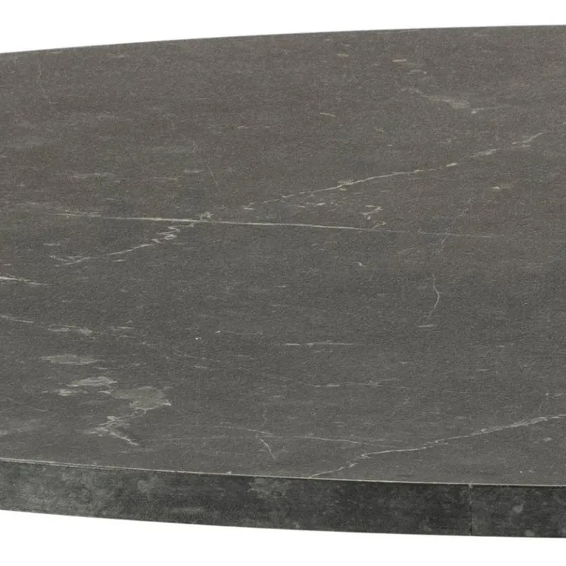 Bild 2 för ACT NORDIC Ibiza Matbord, Runt - Svart Marmortryck Melamin och Svart Metall (&Oslash; 110 cm)
