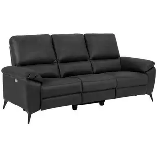 Produktfoto för ACT NORDIC Rana 3-sits Soffa, med 2 Elektriska F&aring;t&ouml;ljer och USB-C - Gr&aring; Polyester och Svart Metall