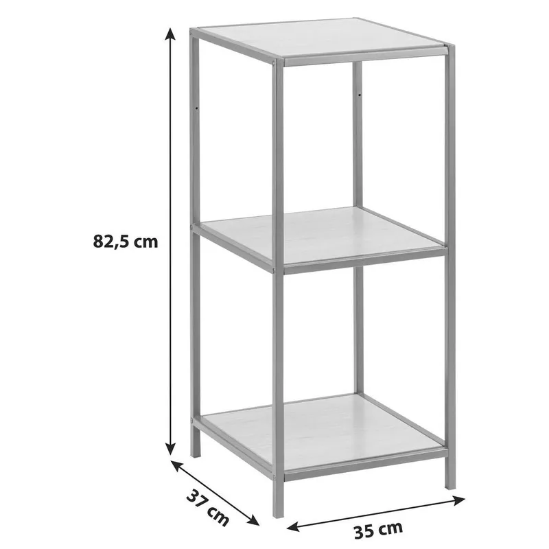 Bild 4 för ACT NORDIC Seaford bokhylla, m. 2 hyllplan - naturligt vild ekpapper och svart metall