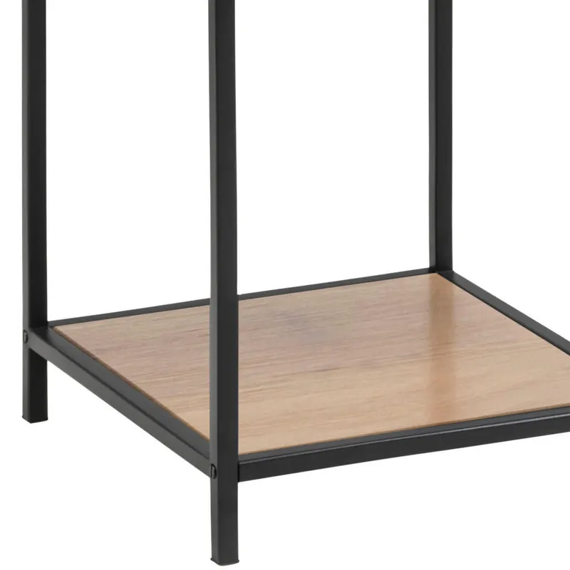 Bild 3 för ACT NORDIC Seaford bokhylla, m. 3 hyllplan - naturligt vild ekpapper och svart metall