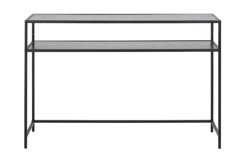 Bild 1 för ACT NORDIC Seaford konsolbord, med 1 hylla - svart melaminl&aring;da och metall (120x35)