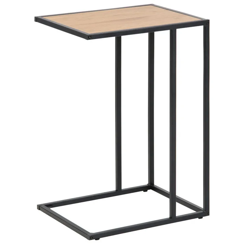 Bild 1 för ACT NORDIC Seaford laptop bord - naturligt pappersspel och svart metall (43x35)