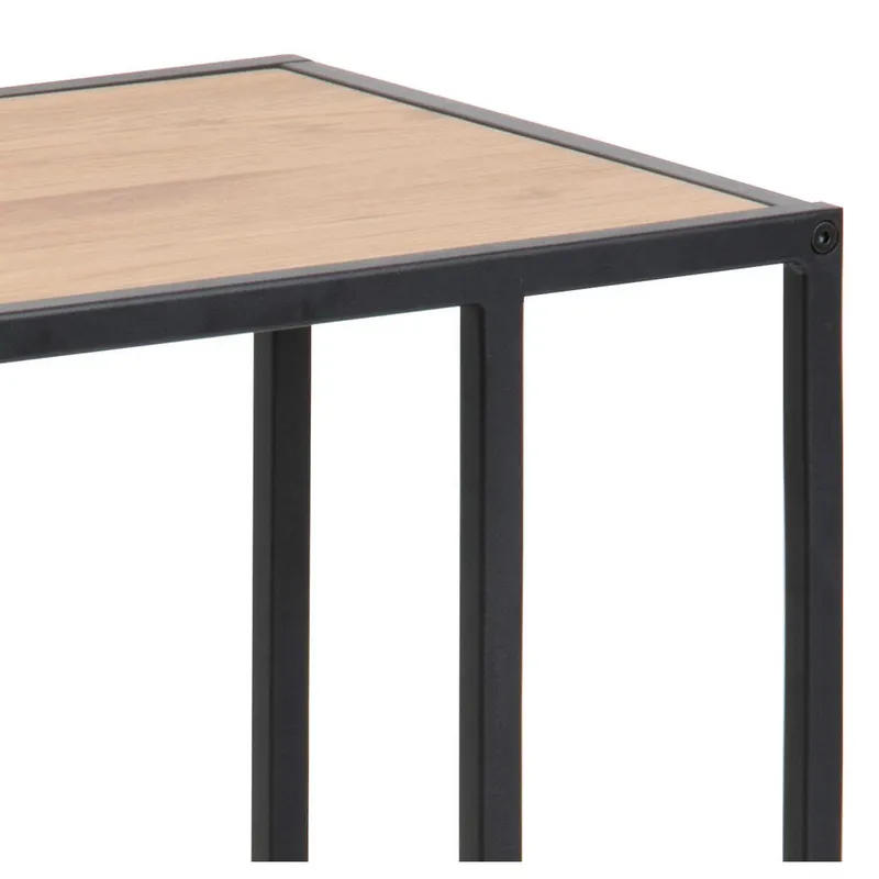 Bild 3 för ACT NORDIC Seaford laptop bord - naturligt pappersspel och svart metall (43x35)