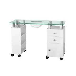 Produktfoto för Activeshop desk Glass desk with absorber 013B white