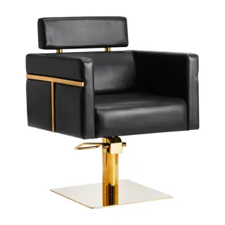 Produktfoto för Activeshop Gabbiano frisörstol Toledo guld svart