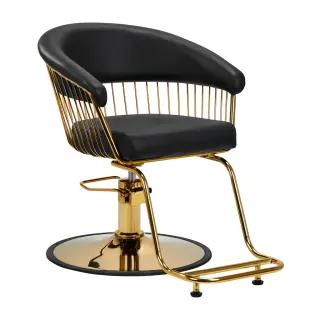 Produktfoto för Activeshop Hair System frisörstol Lille guld svart