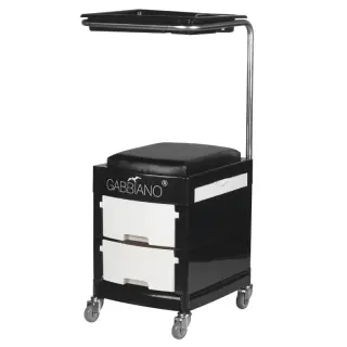 Produktfoto för Activeshop POMOCNIK - TABORET DO PEDICURE 16 PLUS CZARNY/BIAŁY