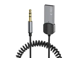 Produktfoto för Adapter bluetooth Tech-Protect TECH-PROTECT ULTRABOOST BLUETOOTH AUX AUDIO ADAPTER CABLE GREY