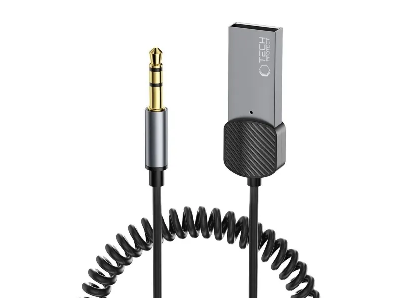 Alternativ bild 0 för Adapter bluetooth Tech-Protect TECH-PROTECT ULTRABOOST BLUETOOTH AUX AUDIO ADAPTER CABLE GREY
