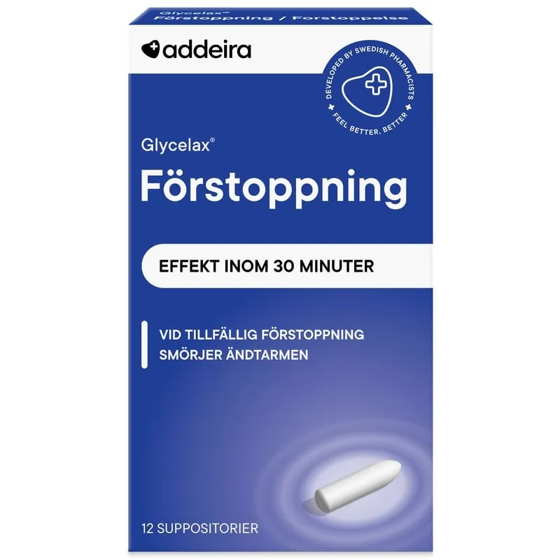 Bild 1 för Addeira Glycelax förstoppning 12 st suppositorium
