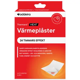 Produktfoto för Addeira Thermarol smärtlindrande värmeplåster 4 st