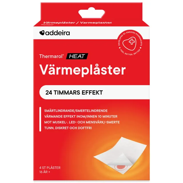 Alternativ bild 0 för Addeira Thermarol smärtlindrande värmeplåster 4 st