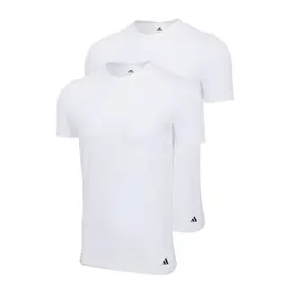 Produktfoto för adidas 2P Active Flex Cotton Crew Neck T-Shirt Vit bomull Large Herr