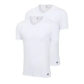Produktfoto för adidas 2P V-Neck Active Flex Cotton T-Shirt Vit bomull Medium Herr