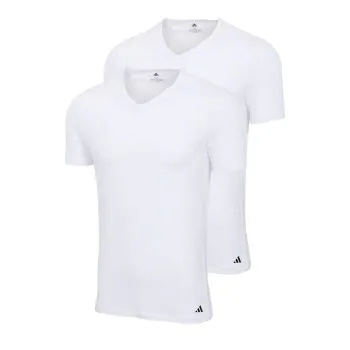 Alternativ bild 0 för adidas 2P V-Neck Active Flex Cotton T-Shirt Vit bomull Medium Herr
