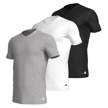Alternativ bild 0 för adidas 3P Active Flex Cotton V-Neck T-Shirt Flerfärgad bomull Medium Herr
