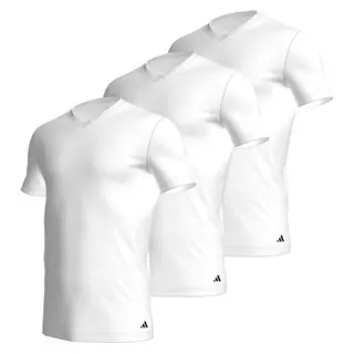 Produktfoto för adidas 3P Active Flex Cotton V-Neck T-Shirt Vit bomull Medium Herr