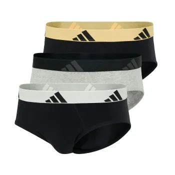 Alternativ bild 0 för adidas Kalsonger 3P Active Flex Cotton Brief Grå/Svart bomull XX-Large Herr