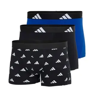 Produktfoto för adidas Kalsonger 3P Active Flex Cotton Trunk Svart Mönster bomull Large Herr