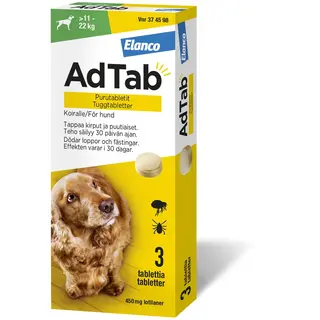 Produktfoto för AdTab 450 mg Tuggtabletter för Hund > 11–22 kg