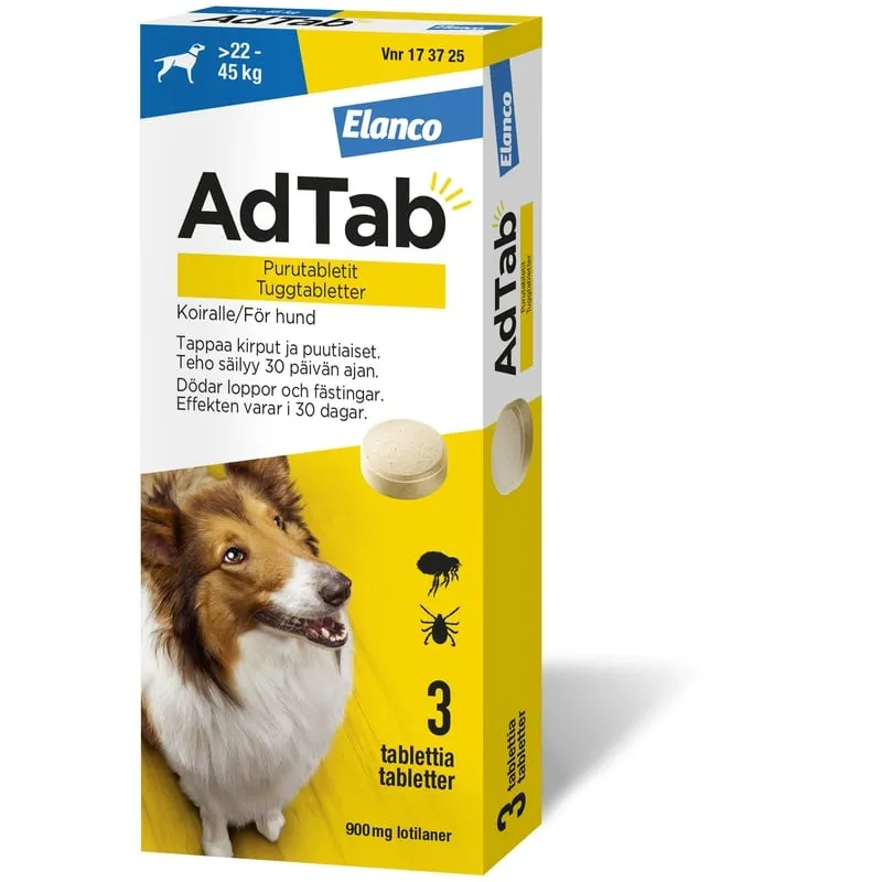 Bild 1 för AdTab 900 mg Tuggtabletter för Hund > 22–45 kg
