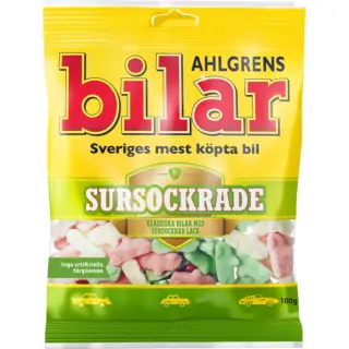 Produktfoto för Ahlgrens Bilar sursockrade 100g