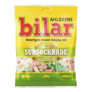 Produktfoto för Ahlgrens Bilar sursockrade 100g