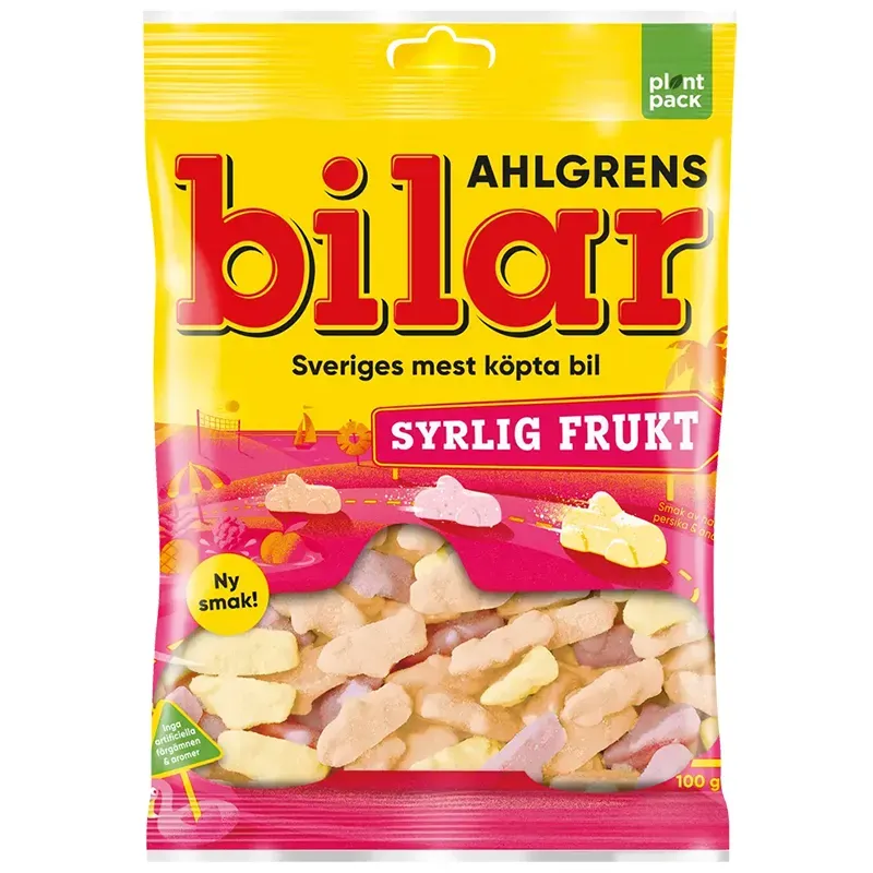 Alternativ bild 0 för Ahlgrens Bilar Syrlig Frukt 100g