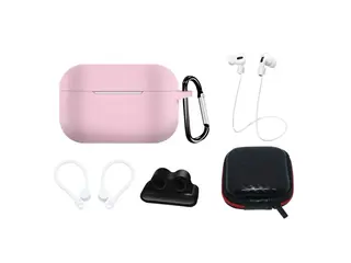 Produktfoto för AirPods Pro 2 / AirPods Pro 1 Silikonfodral Set - Rosa
