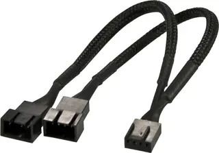 Produktfoto för Akasa PWM Fan Splitter - Splitter för fläkt - 2x4 pin PWM (hane) - till 1x4 pin PWM (hona) - 15 cm - svart