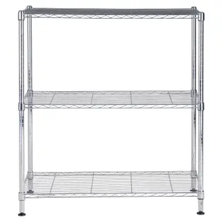 Produktfoto för Alba Hylla 3 hyllp. 90x90x35 kromad metall