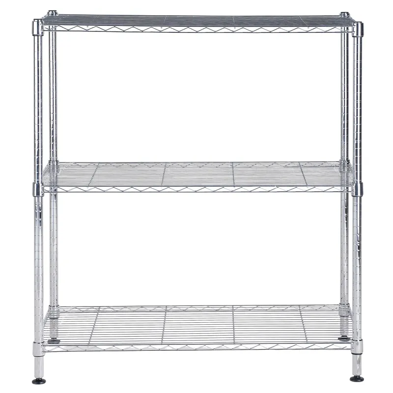 Alternativ bild 0 för Alba Hylla 3 hyllp. 90x90x35 kromad metall