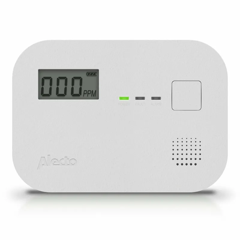Bild 2 för Alecto DETECTEUR CO COA3910, Kolmonoxid (CO), Elektrokemisk givare, Hem, Trådlös, 85 dB, Vit