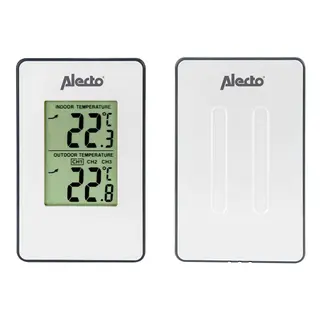 Produktfoto för Alecto Väderstation med trådlös sensor - Vit
