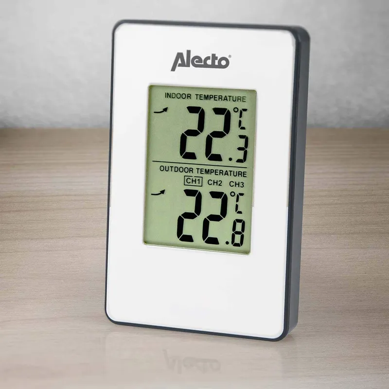 Bild 2 för Alecto Väderstation med trådlös sensor - Vit