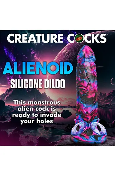 Bild 2 för Alienoid Silicone Dildo 22 cm Dragon dildo