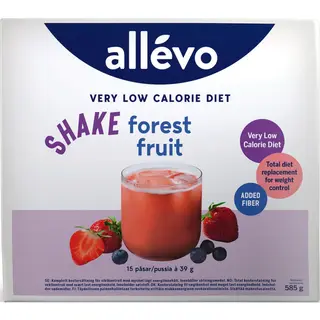 Produktfoto för Allévo Shake Forest Fruit VLCD 15 påsar x 39 g