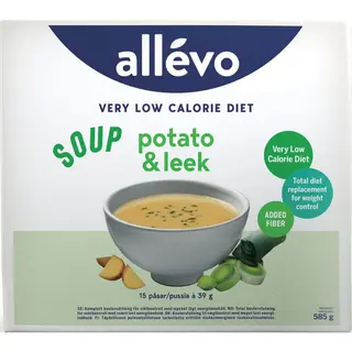 Produktfoto för Allévo Soup Potato/Leek VLCD 15 påsar x 39 g