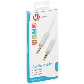 Produktfoto för Allride Connect 2,0 minijack 3,5mm lydkabel, 1,2m, nylo