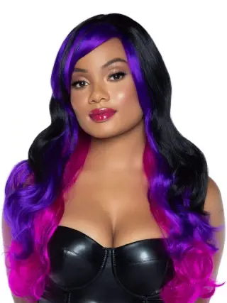 Produktfoto för Allure Multi Color Wig Black/Purple Peruk