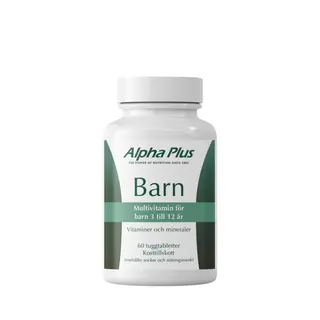 Produktfoto för Alpha Plus Barn 60 tuggtabletter