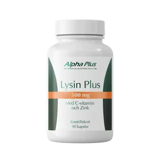 Produktfoto för Alpha Plus Lysin Plus 500 mg 90 kapslar